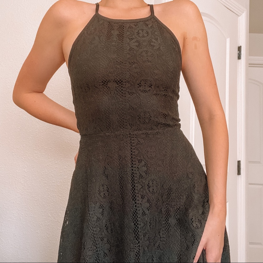 Little Crochet Black Dress
